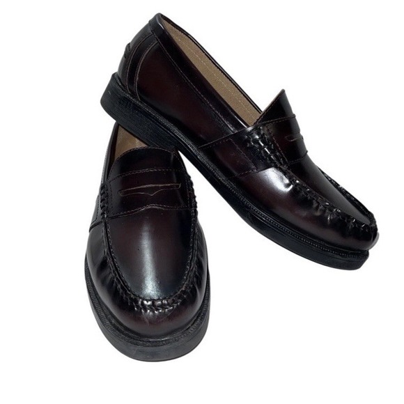 Mens Nunn Bush Drexel Moc Toe Penny Loafer Burgundy Sz 11W